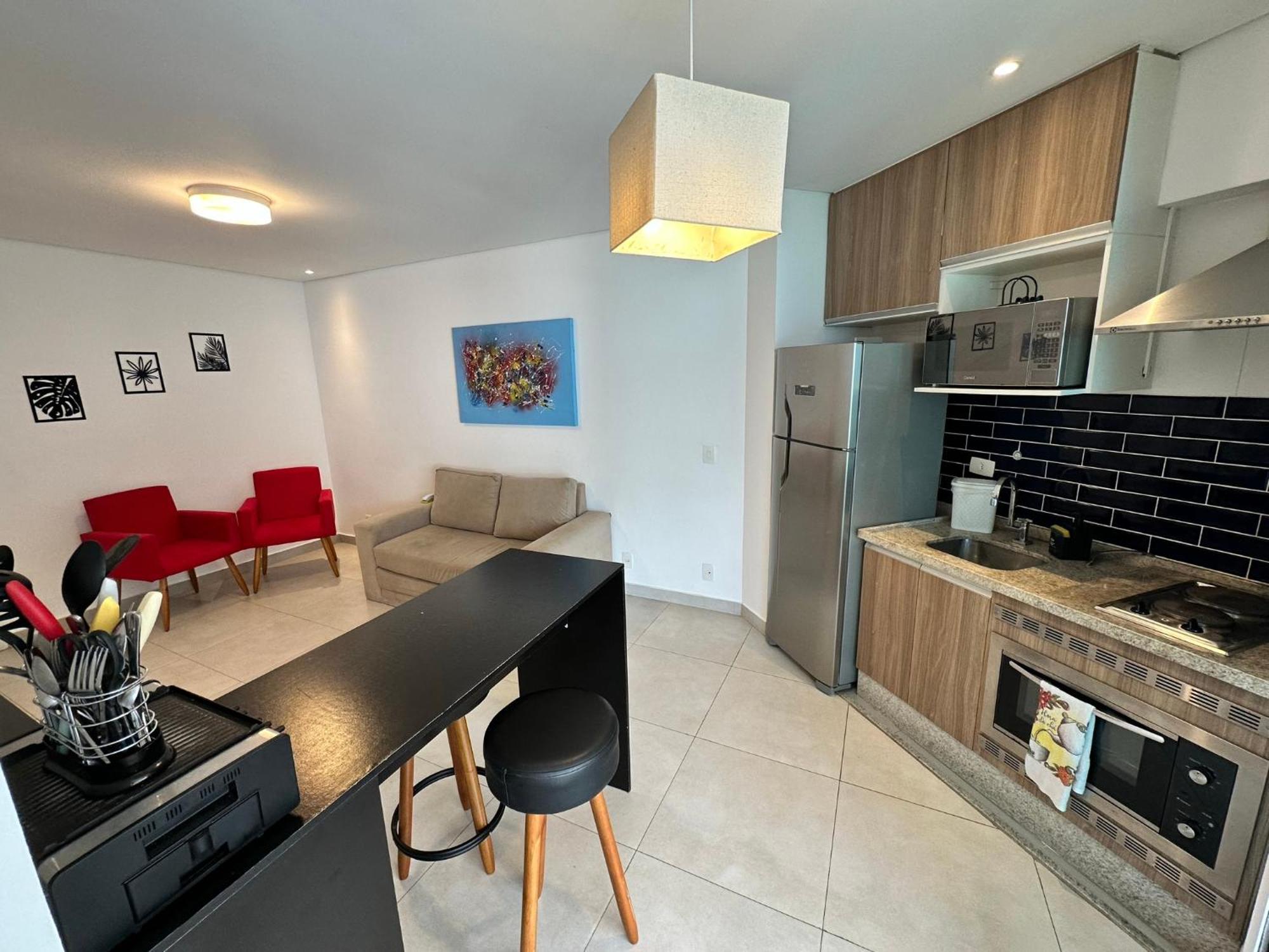Apartament Estanconfor Santos Com Vista Mar 6 Ac Garagem Alto 17º Andar Zewnętrze zdjęcie