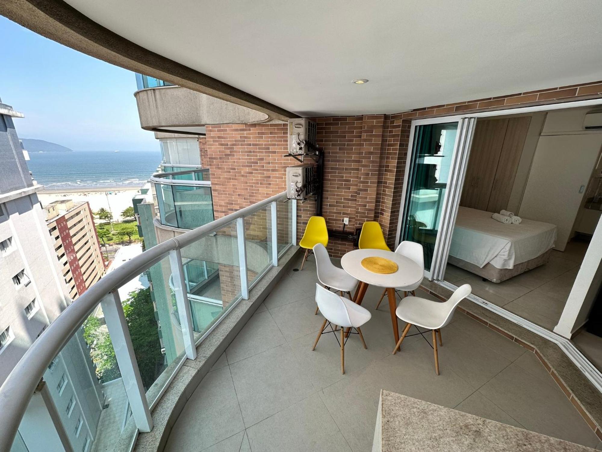 Apartament Estanconfor Santos Com Vista Mar 6 Ac Garagem Alto 17º Andar Zewnętrze zdjęcie